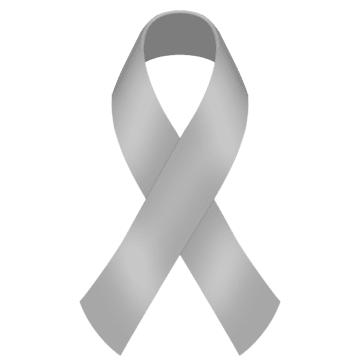 Brain cancer awareness ribbon